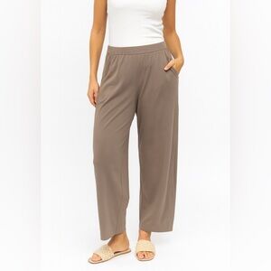 Eileen Fisher Women's Organic Cotton Tan Balloon Leg Pants Size Large